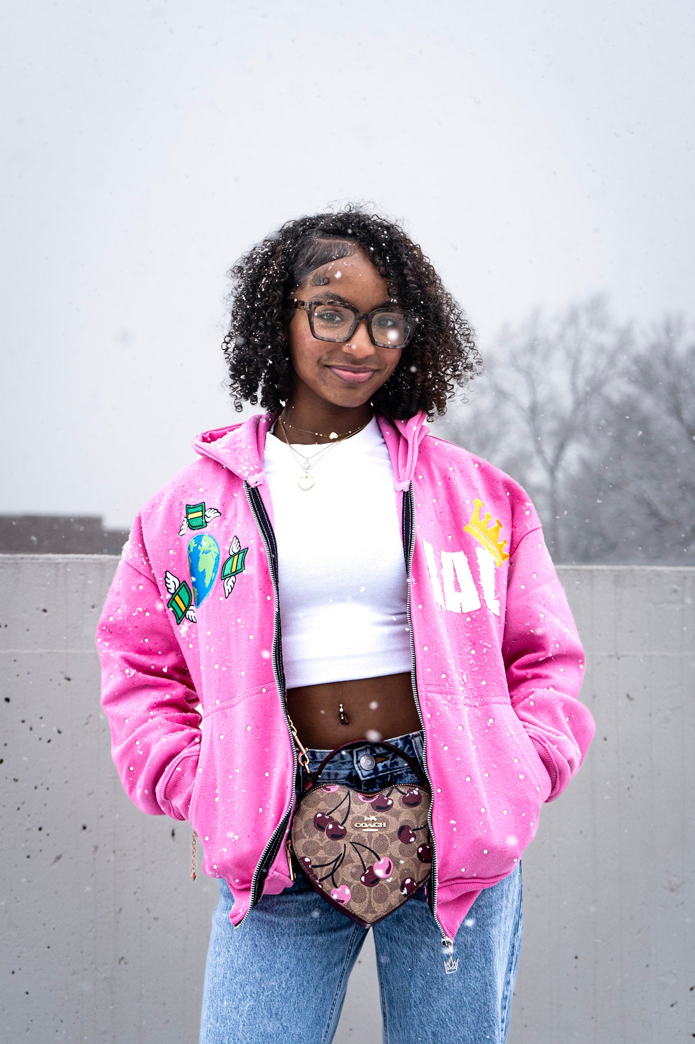 Legacy Zip-Up Hoodie - Pink